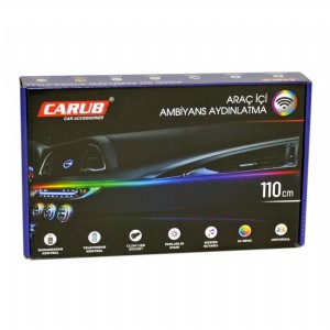 Carub Araç İçi Ambiyans Aydınlatma Wifi Kontrol 12-24V USB/Type C 110 cm Tekli BR4625526